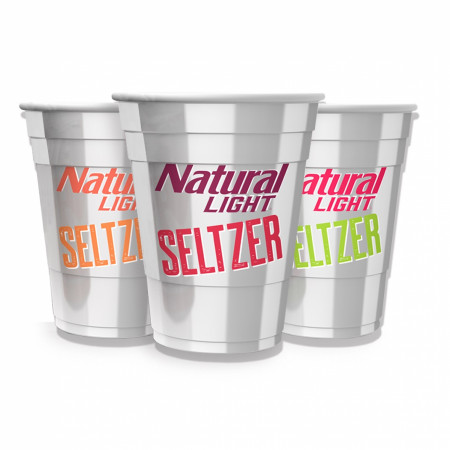 Natural Light Seltzer Reusable Plastic Cups 3-Pack